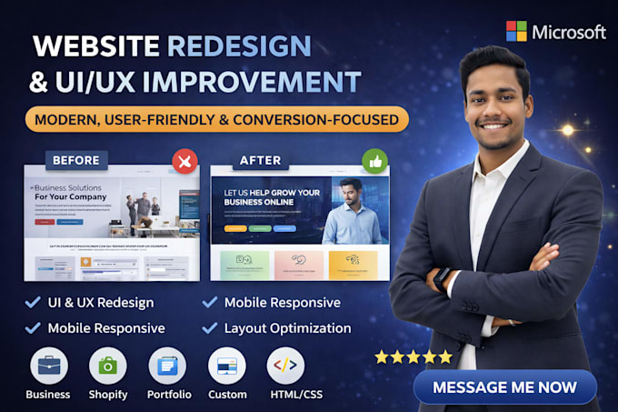 redesign your website for better UI and UX