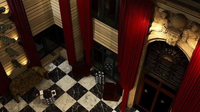 Turn autocad plan into a realistic 3d interior visualization by ...