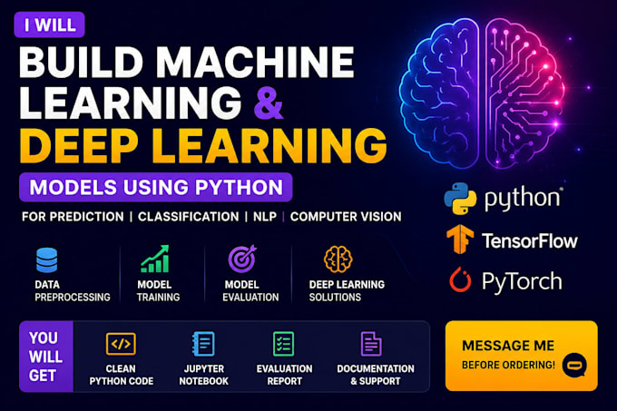 build machine learning and deep learning models using python