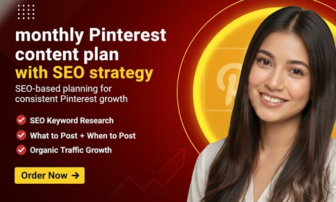 create a monthly pinterest content plan with SEO strategy