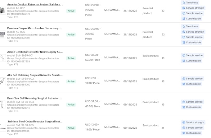professional alibaba product listings with SEO keywords