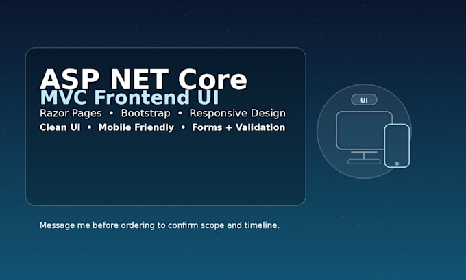 Construire un site web asp net core mvc avec une interface responsive