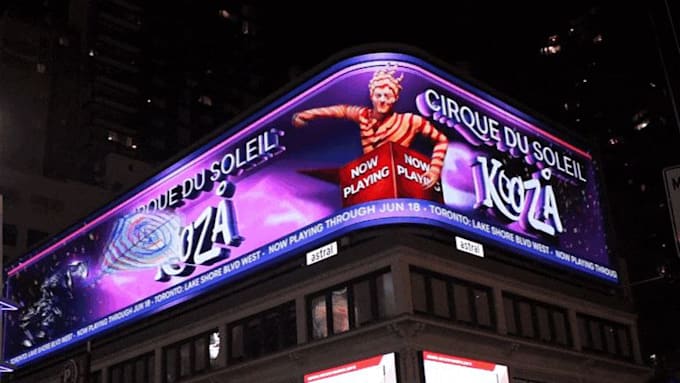 make 3d anamorphic animation video for led billboard 3d cgi ads