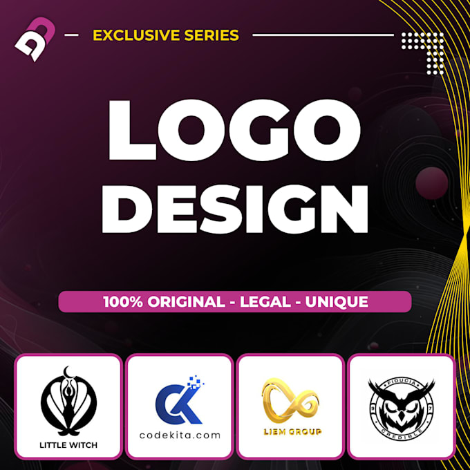 design a unique modern logo with a complete branding kit
