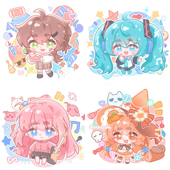 cute chibi full body