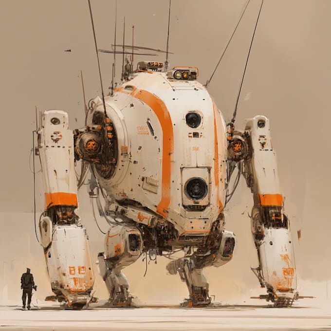 draw or design mechs robots concepts