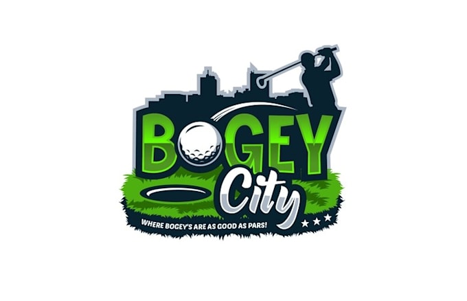 design fun golfing golf merch logo