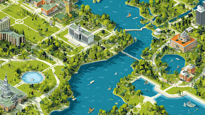 design a unique vector map, realistic or fantasy