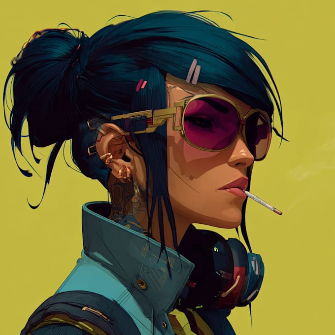 create a cyberpunk portrait