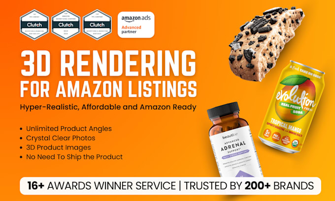 design 3d amazon listing images and 3d product rendering for amazon