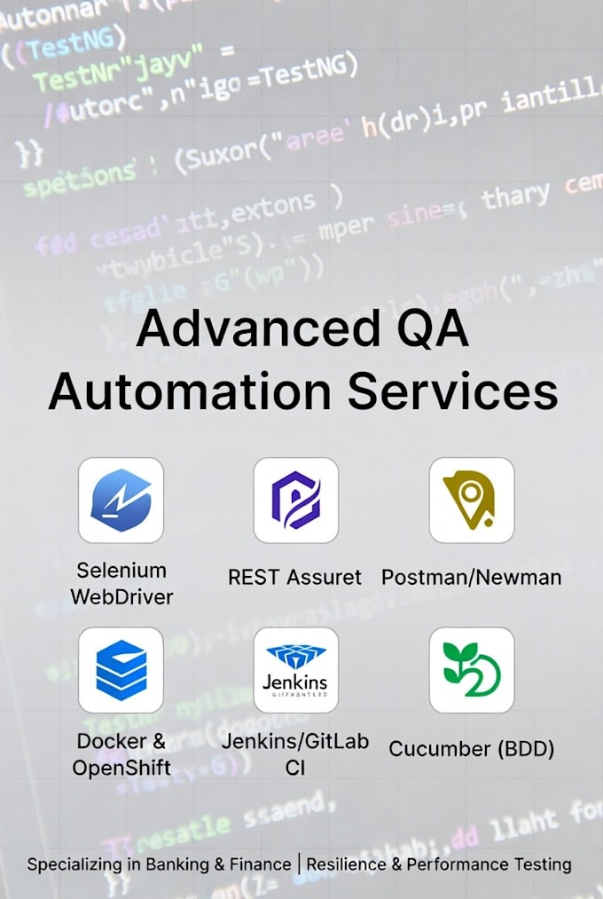 build scalable test automation framework in selenium, rest assured, java backend