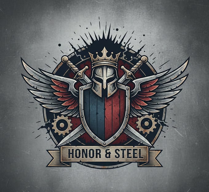 design a bold and powerful war logo for your team or brand