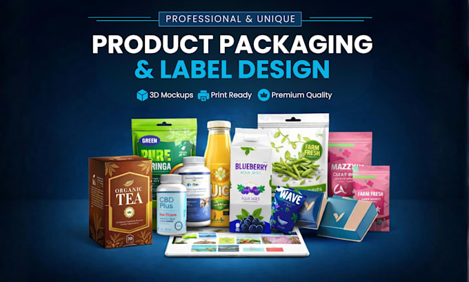Label Premium Design premium product packaging and labels by Grafeexa_studio | Fiverr