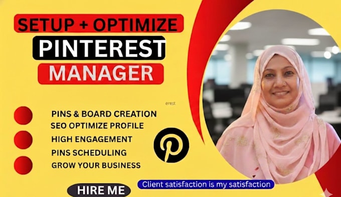setup and optimize pinterest business account with SEO board