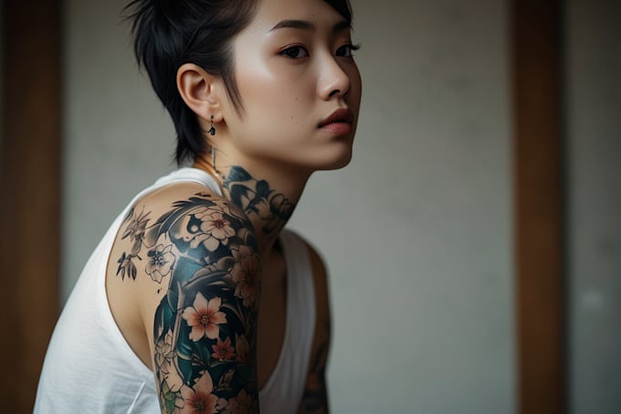 design a traditional japanese irezumi tattoo
