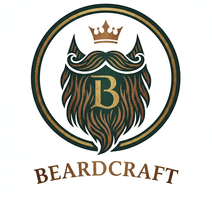 design a stylish and professional beard logo for your brand