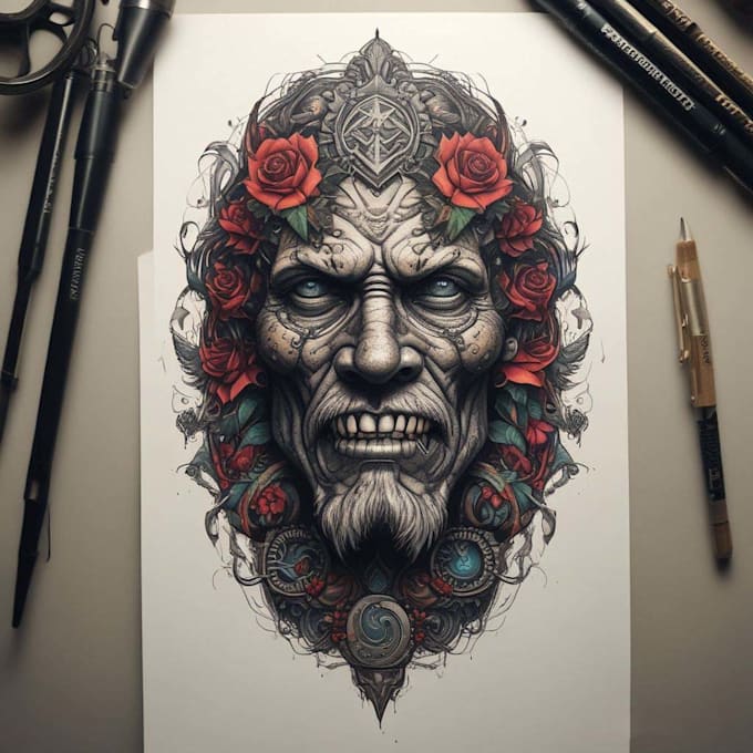 design ultra realistic tattoo art