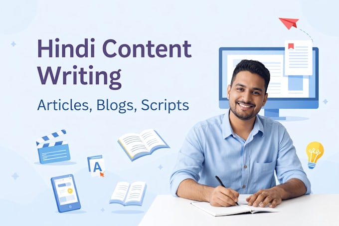 write original hindi content, articles and scripts for you
