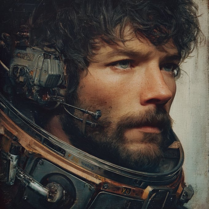 design stunning sci fi portrait art