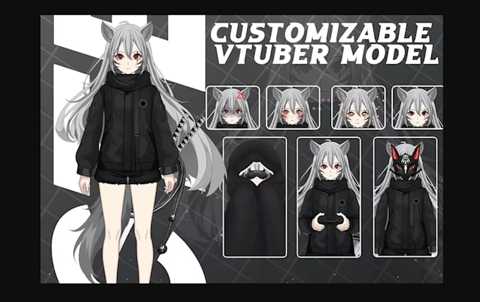 design live2d model live2d commission vtuber streaming avatar in vtuber studio
