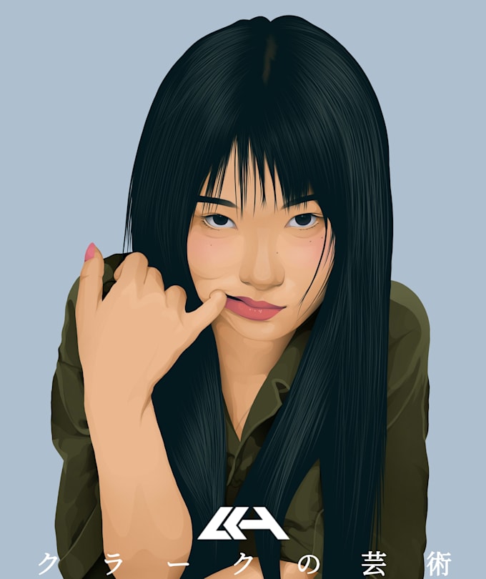 create a high quality vexel or vector portrait illustration