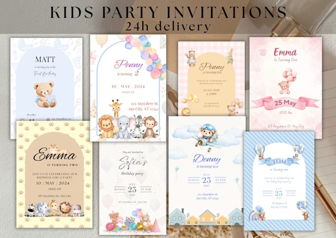 design a cute birthday invitation for kids