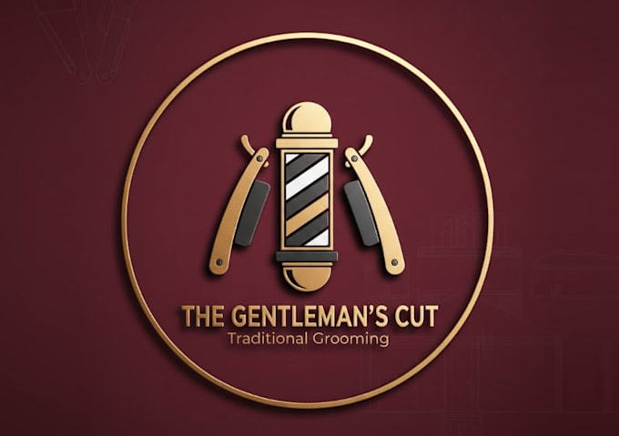 design outstanding barber shop logo