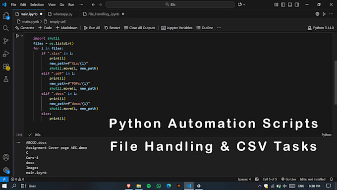create python automation scripts and student projects