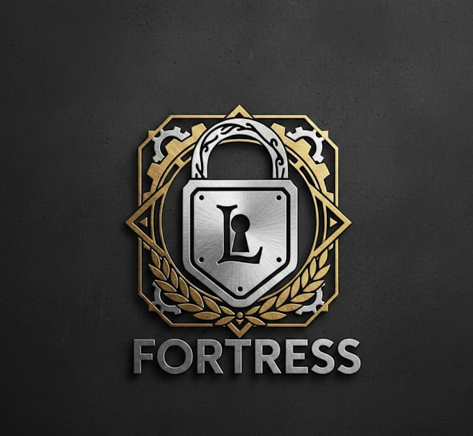 design a secure and professional lock logo for your brand