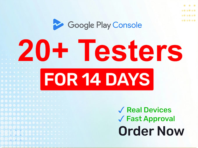 provide 12 devices or 20 devices active testers for the google play console
