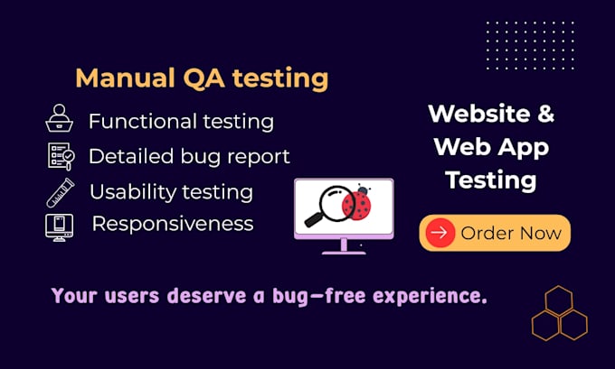 do website functionality, usability testing and bug report