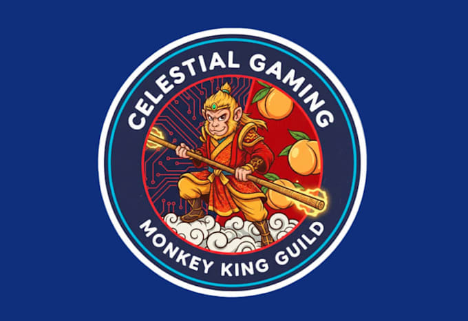 create monkey king mascot logo design with 1 day delivery