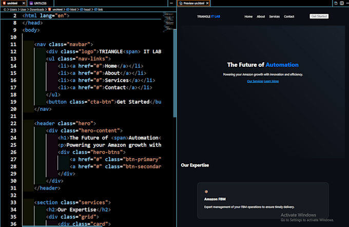 create a responsive HTML CSS website