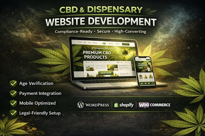 build cbd, thc, vape ecommerce store on wordpress, shopify or ecwid