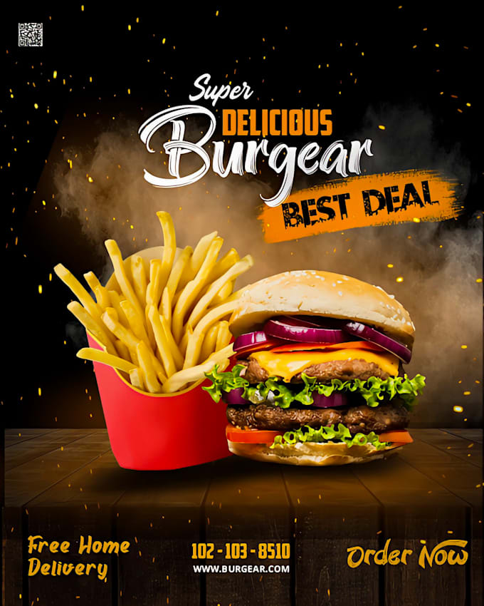 create professional food poster
