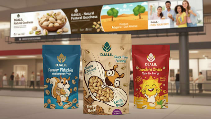 design eyecatching chips and nuts packaging