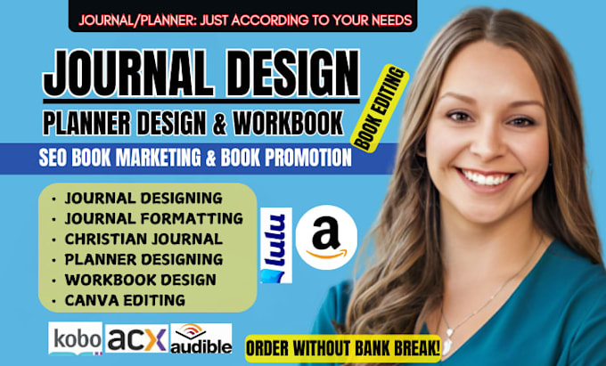 design journal, planner, christian ebook formatting journal workbook design KDP