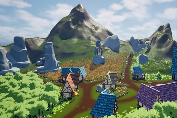create a stylised unreal engine game environment or level