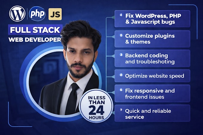 fix wordpress, PHP, and javascript bugs professionally