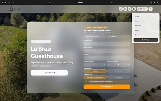 design and make a modern website presentation