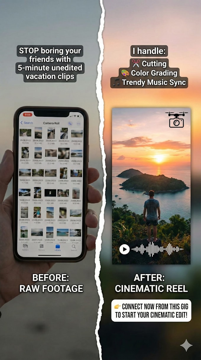 create a travel reel from your trip