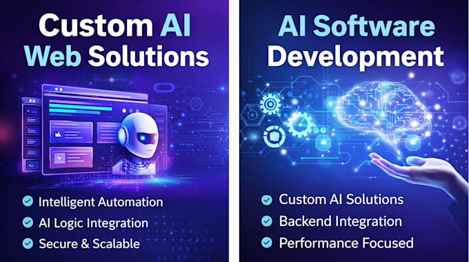 develop custom ai websites and ai powered software