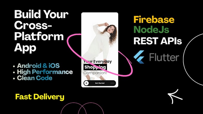 do professional flutter mobile app development for android ios with firebase