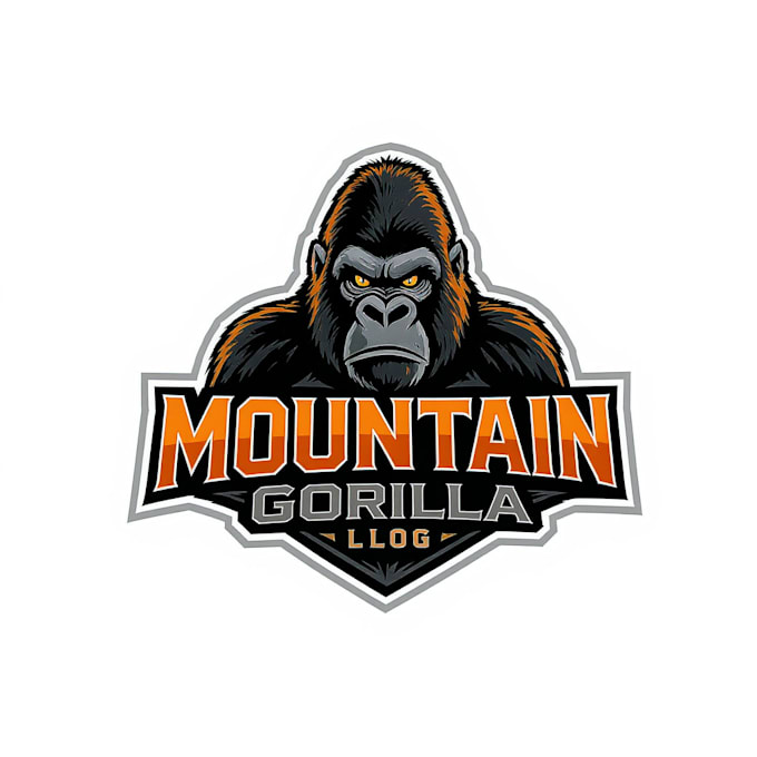 design a powerful mountain gorilla logo for your brand
