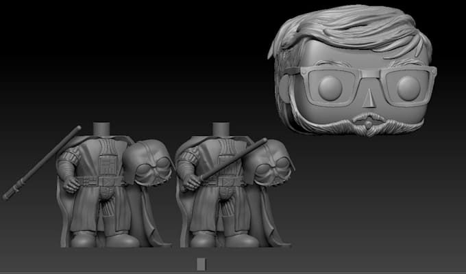 custom funkostyle 3d model for 3d printing