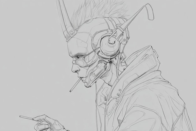 be your digital sketch artist sci fi fantasy or cyberpunk