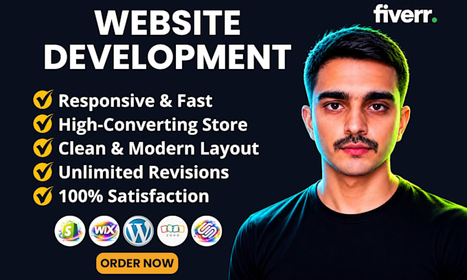 build a premium ecommerce website using shopify, wordpress, wix and squarespace