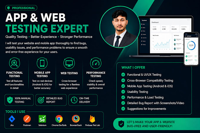 professional testing for your app and website