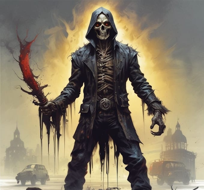 creat dark  horror character  art