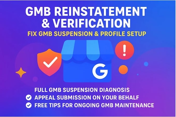 do gmb reinstatement verification, fix gmb suspension, setup